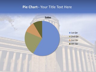 Neo Classical Style Legislative Building On A Late Afternoon In Early Spring PowerPoint Template