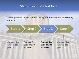 Neo Classical Style Legislative Building On A Late Afternoon In Early Spring PowerPoint Template