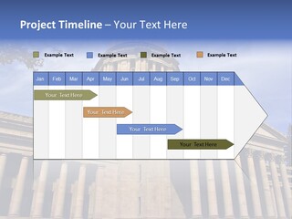 Neo Classical Style Legislative Building On A Late Afternoon In Early Spring PowerPoint Template