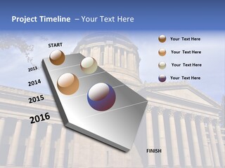 Neo Classical Style Legislative Building On A Late Afternoon In Early Spring PowerPoint Template
