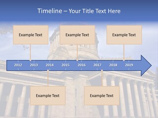 Neo Classical Style Legislative Building On A Late Afternoon In Early Spring PowerPoint Template