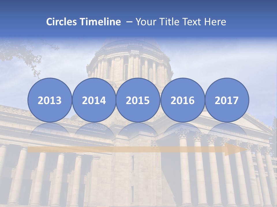 Neo Classical Style Legislative Building On A Late Afternoon In Early Spring PowerPoint Template