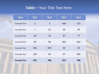 Neo Classical Style Legislative Building On A Late Afternoon In Early Spring PowerPoint Template
