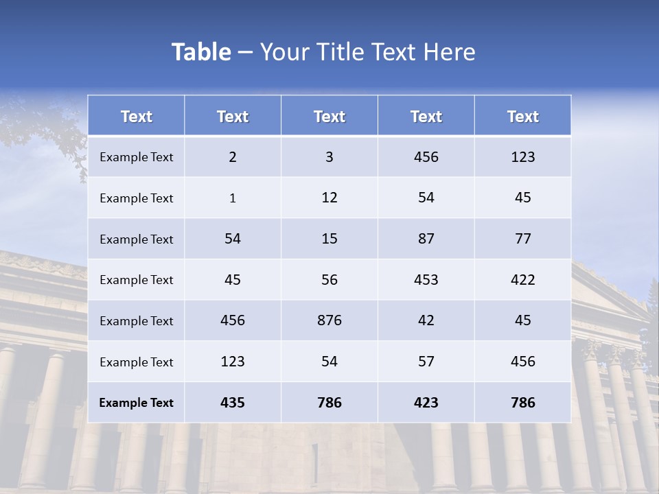 Neo Classical Style Legislative Building On A Late Afternoon In Early Spring PowerPoint Template