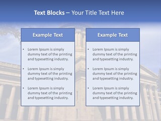 Neo Classical Style Legislative Building On A Late Afternoon In Early Spring PowerPoint Template