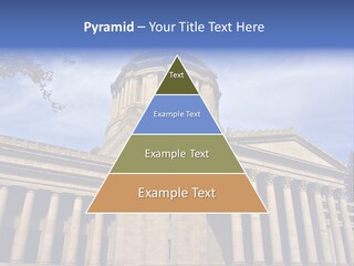 Neo Classical Style Legislative Building On A Late Afternoon In Early Spring PowerPoint Template