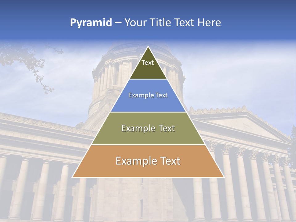 Neo Classical Style Legislative Building On A Late Afternoon In Early Spring PowerPoint Template