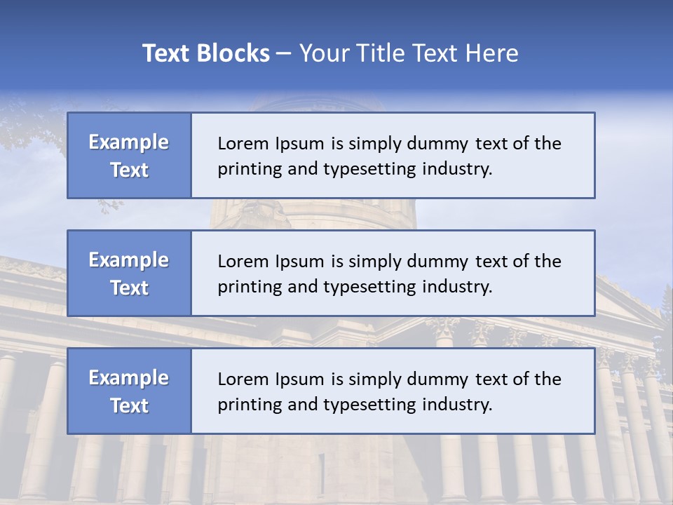 Neo Classical Style Legislative Building On A Late Afternoon In Early Spring PowerPoint Template