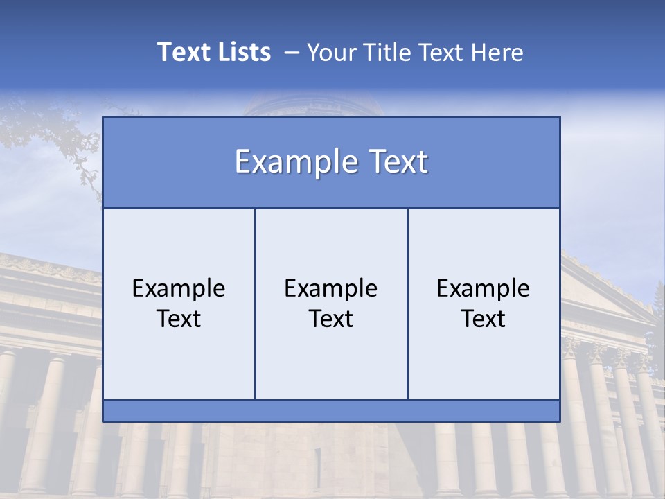 Neo Classical Style Legislative Building On A Late Afternoon In Early Spring PowerPoint Template