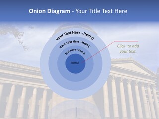Neo Classical Style Legislative Building On A Late Afternoon In Early Spring PowerPoint Template