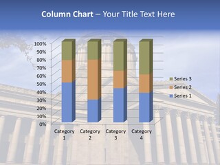 Neo Classical Style Legislative Building On A Late Afternoon In Early Spring PowerPoint Template