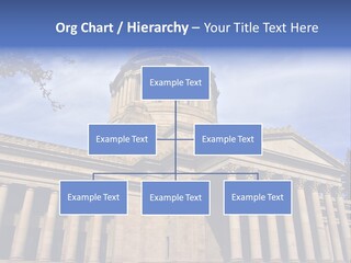 Neo Classical Style Legislative Building On A Late Afternoon In Early Spring PowerPoint Template
