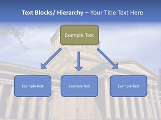 Neo Classical Style Legislative Building On A Late Afternoon In Early Spring PowerPoint Template