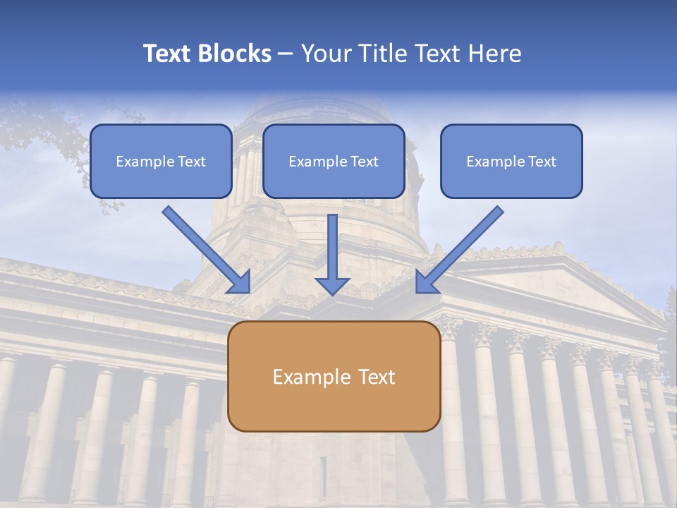 Neo Classical Style Legislative Building On A Late Afternoon In Early Spring PowerPoint Template
