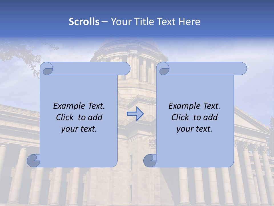 Neo Classical Style Legislative Building On A Late Afternoon In Early Spring PowerPoint Template