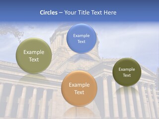 Neo Classical Style Legislative Building On A Late Afternoon In Early Spring PowerPoint Template