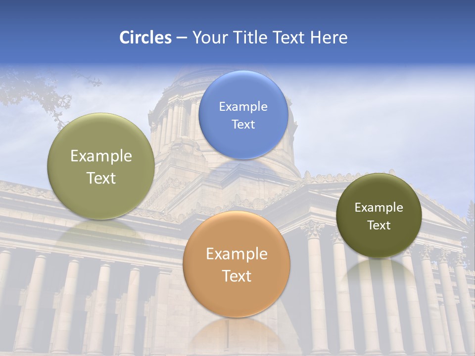 Neo Classical Style Legislative Building On A Late Afternoon In Early Spring PowerPoint Template