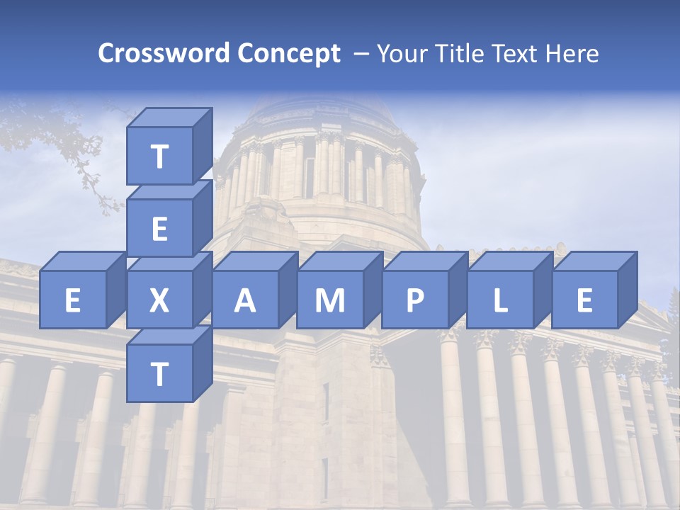 Neo Classical Style Legislative Building On A Late Afternoon In Early Spring PowerPoint Template