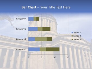Neo Classical Style Legislative Building On A Late Afternoon In Early Spring PowerPoint Template