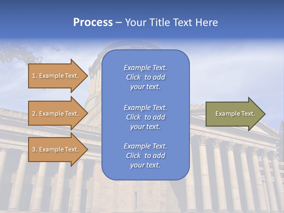 Neo Classical Style Legislative Building On A Late Afternoon In Early Spring PowerPoint Template