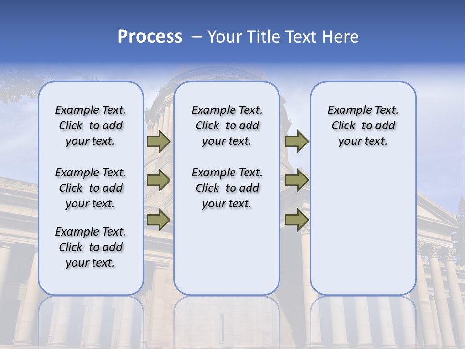 Neo Classical Style Legislative Building On A Late Afternoon In Early Spring PowerPoint Template