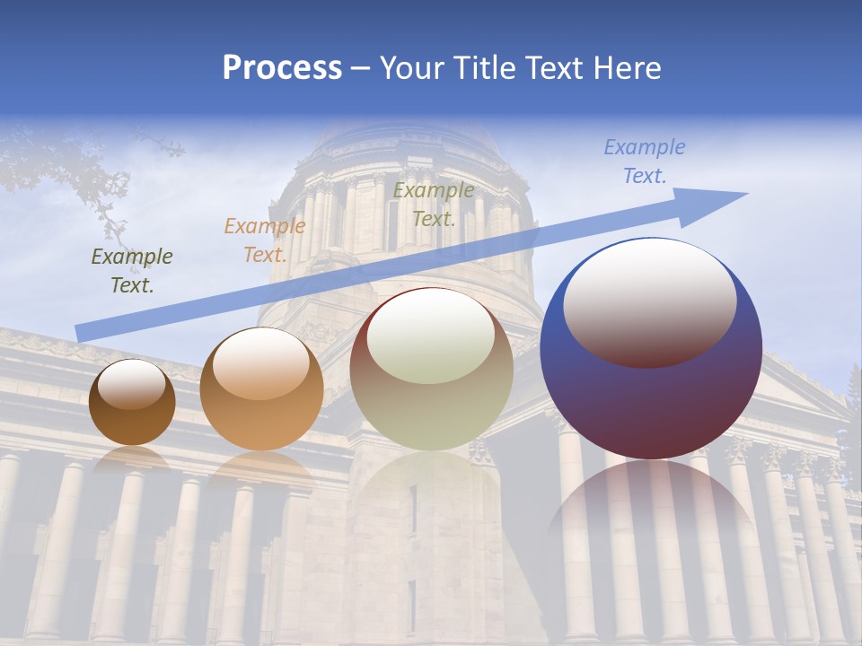 Neo Classical Style Legislative Building On A Late Afternoon In Early Spring PowerPoint Template