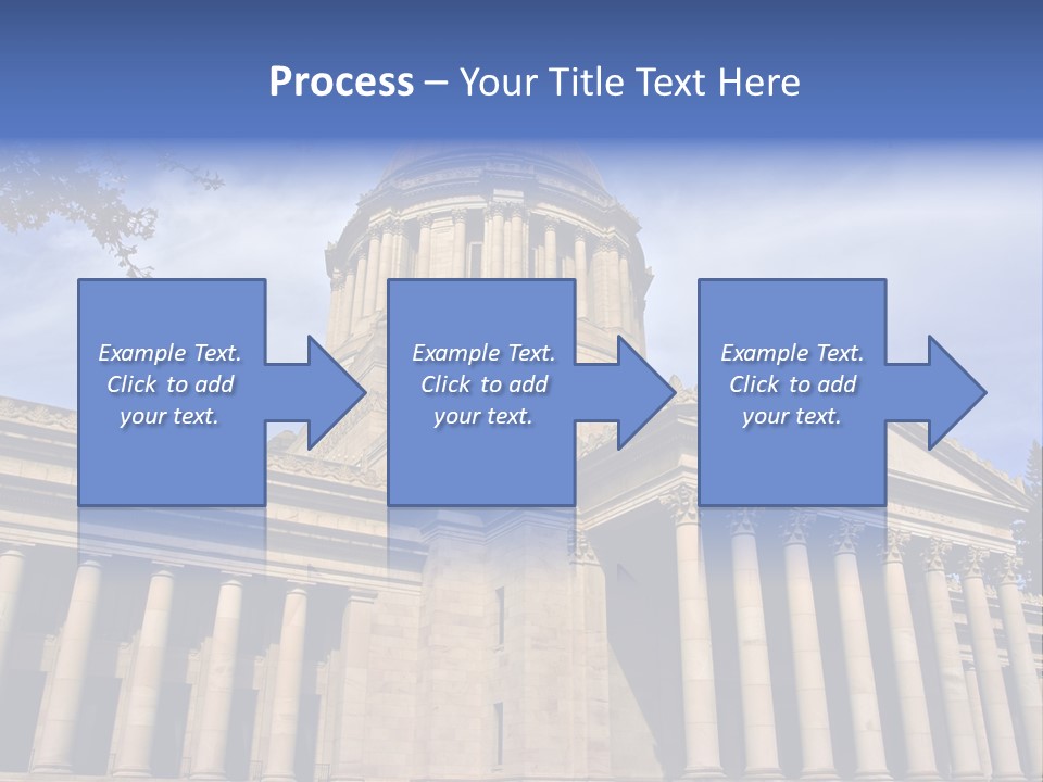 Neo Classical Style Legislative Building On A Late Afternoon In Early Spring PowerPoint Template