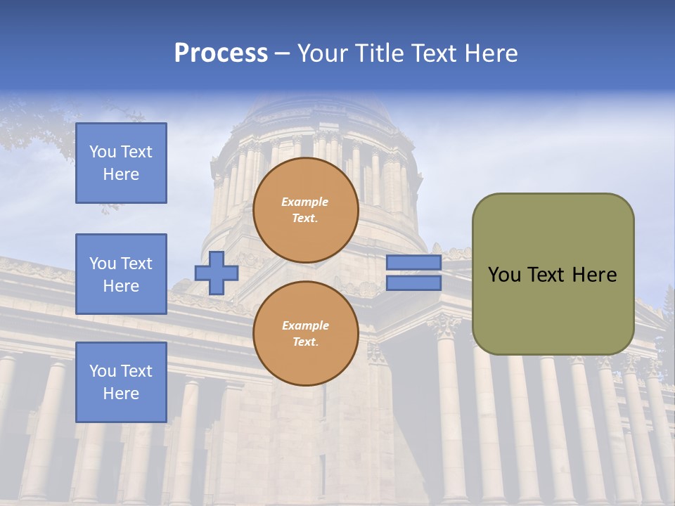 Neo Classical Style Legislative Building On A Late Afternoon In Early Spring PowerPoint Template