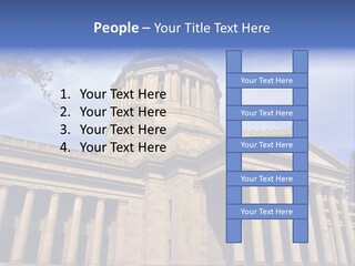 Neo Classical Style Legislative Building On A Late Afternoon In Early Spring PowerPoint Template