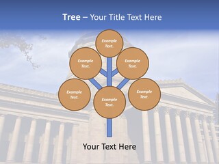 Neo Classical Style Legislative Building On A Late Afternoon In Early Spring PowerPoint Template
