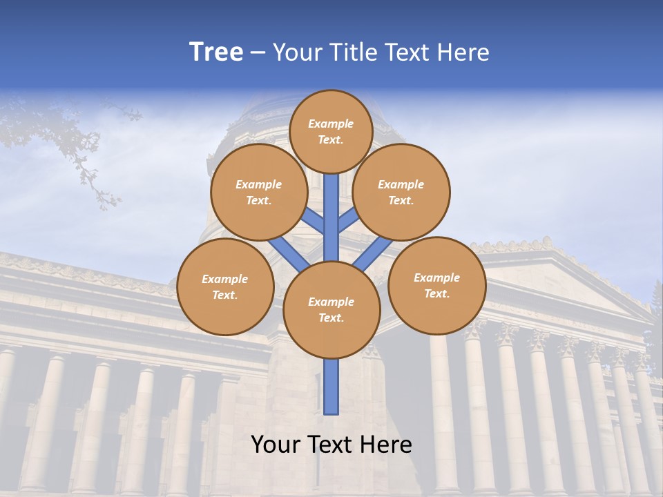 Neo Classical Style Legislative Building On A Late Afternoon In Early Spring PowerPoint Template