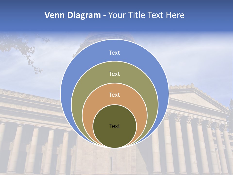 Neo Classical Style Legislative Building On A Late Afternoon In Early Spring PowerPoint Template