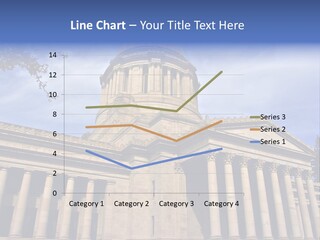 Neo Classical Style Legislative Building On A Late Afternoon In Early Spring PowerPoint Template