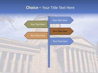 Neo Classical Style Legislative Building On A Late Afternoon In Early Spring PowerPoint Template