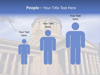 Neo Classical Style Legislative Building On A Late Afternoon In Early Spring PowerPoint Template