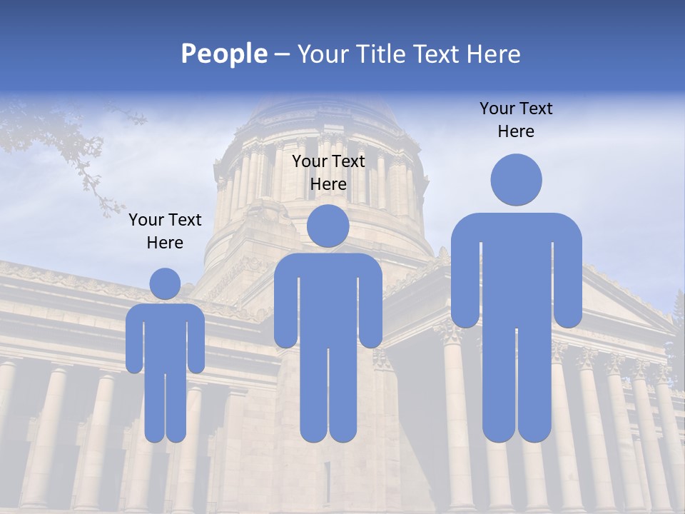 Neo Classical Style Legislative Building On A Late Afternoon In Early Spring PowerPoint Template