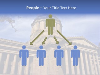 Neo Classical Style Legislative Building On A Late Afternoon In Early Spring PowerPoint Template