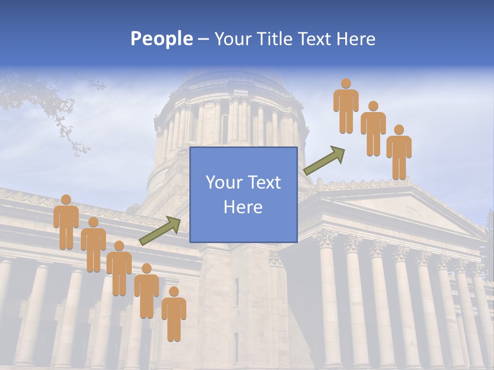 Neo Classical Style Legislative Building On A Late Afternoon In Early Spring PowerPoint Template