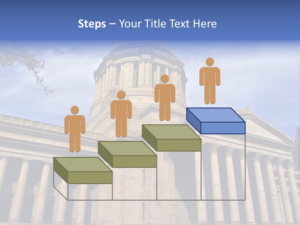 Neo Classical Style Legislative Building On A Late Afternoon In Early Spring PowerPoint Template