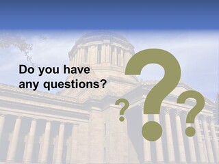 Neo Classical Style Legislative Building On A Late Afternoon In Early Spring PowerPoint Template