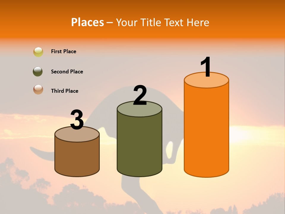 Kangaroo On The Sunset PowerPoint Template