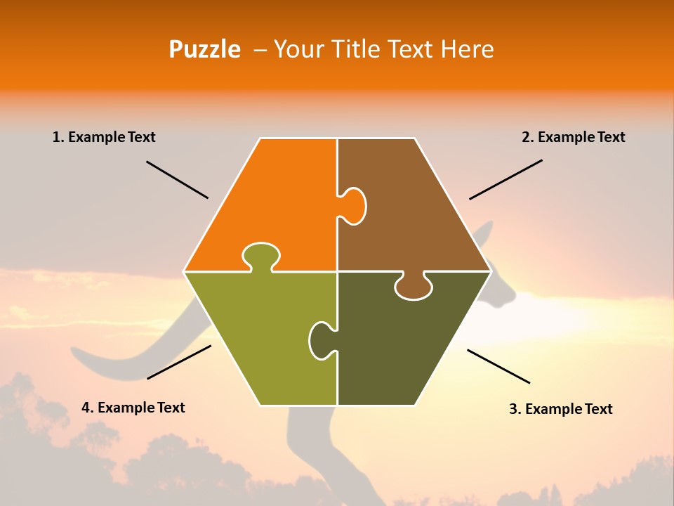 Kangaroo On The Sunset PowerPoint Template