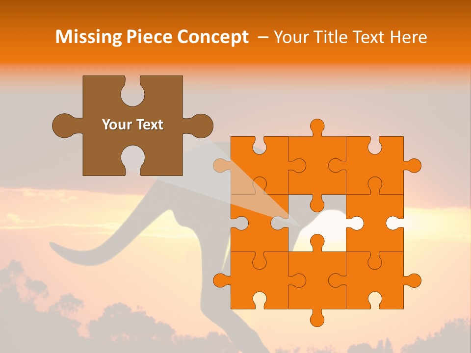 Kangaroo On The Sunset PowerPoint Template