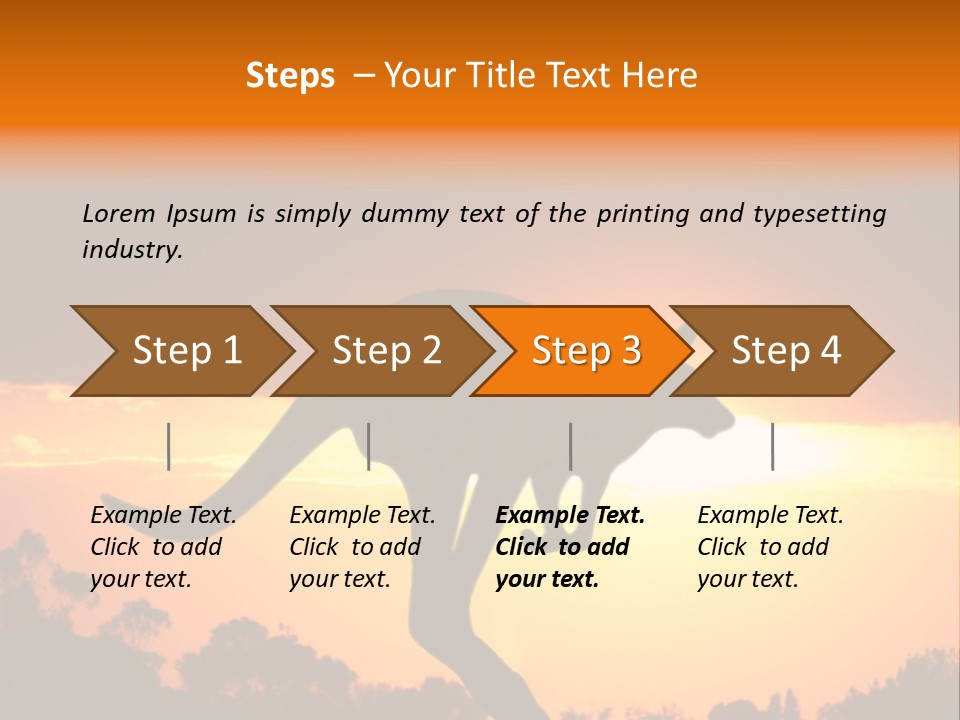Kangaroo On The Sunset PowerPoint Template