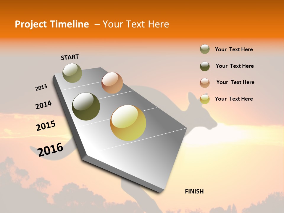 Kangaroo On The Sunset PowerPoint Template