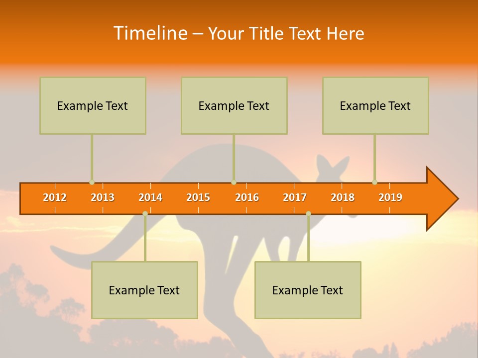 Kangaroo On The Sunset PowerPoint Template