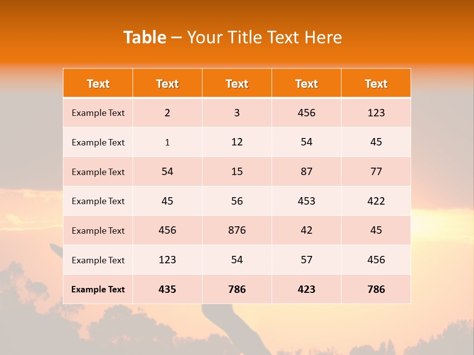 Kangaroo On The Sunset PowerPoint Template