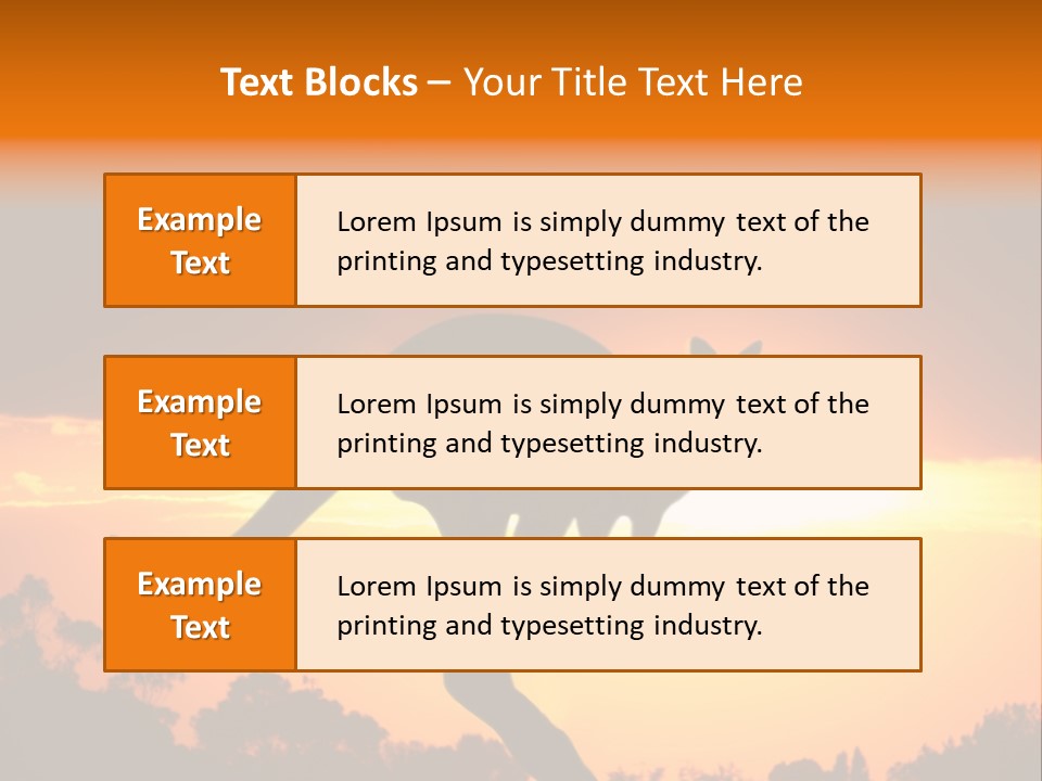 Kangaroo On The Sunset PowerPoint Template