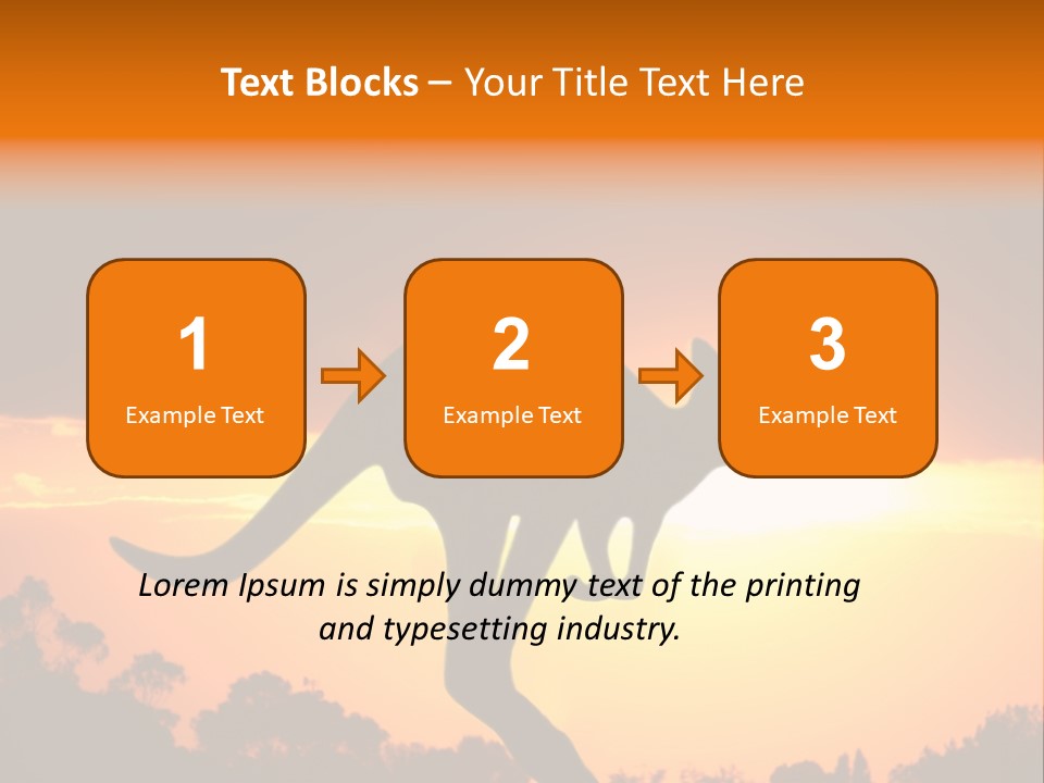 Kangaroo On The Sunset PowerPoint Template