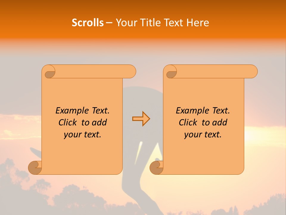 Kangaroo On The Sunset PowerPoint Template